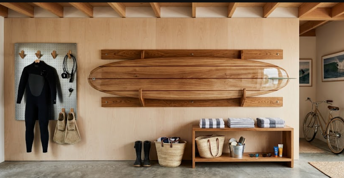 Premium Wood Surfboard Wall Mount Rack: The Clean Storage Upgrade for Surf and Beach Gear