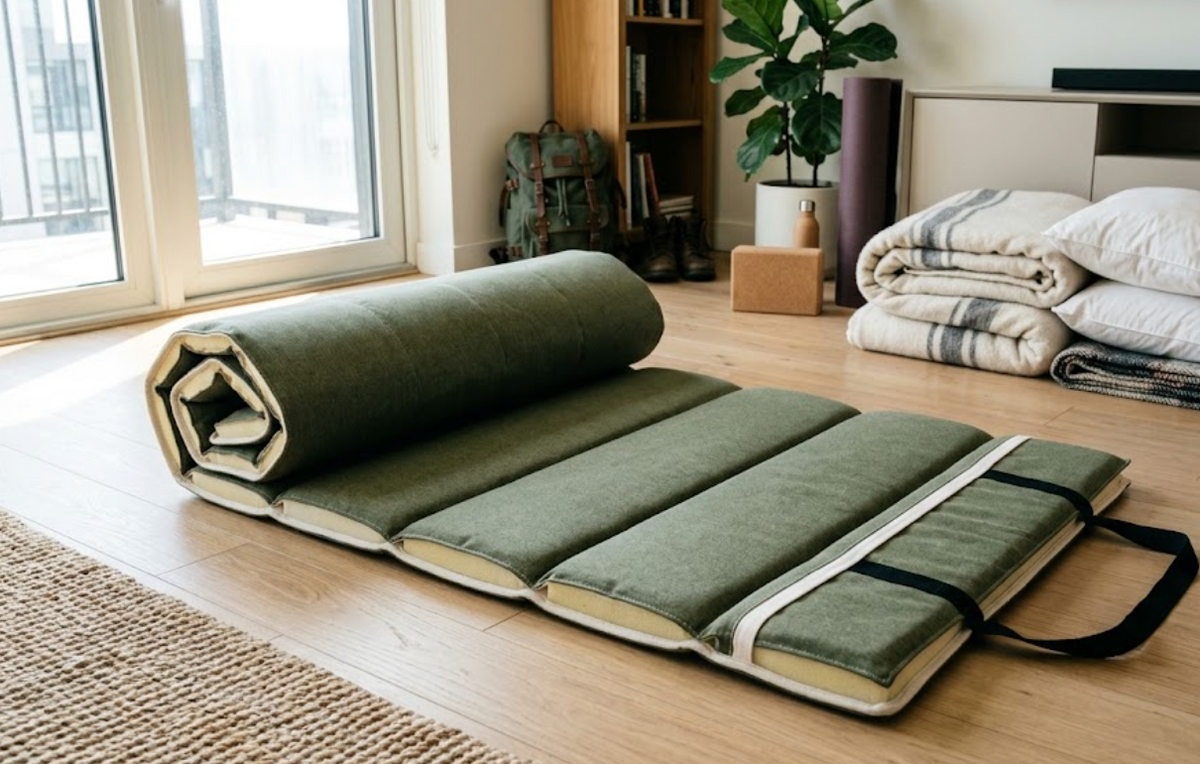 The Space-Saving Mat That Can Become a Bed, Camping Pad, or Yoga Space
