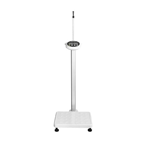 Helsevesen Digital Scale with Height Measurement Rod, Medical Body Weight Scale，Economy Physician Scale，Weight Capacity 440 lbs / 27.6”-78”