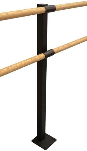 Vita Vibe - USA Made - Traditional Wood Double Barre Fixed Height Floor Mount Ballet Barre - Stretch/Dance Bar - 4 FT- 40 FT