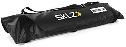 SKLZ Quickster Soccer Goal - Portable Goal for Backyard & Field - Durable Tension-Tite Frame & Heavy Gauge 2-Ply Net - Adjustable Click-Lock Poles, Metal Stakes - Carrying Case with Handle