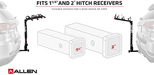 Allen Sports Deluxe 2-Bike Hitch Mount Rack , Silver/Black (522RR)