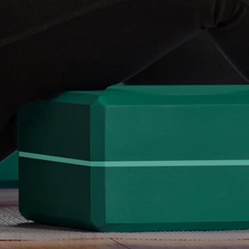 Hugger Mugger 4 in. Foam Yoga Block - Strong and Stable, Beveled Edges for Comfort, Most Favored Block Size, Helps with Alignment and Support in Many Poses