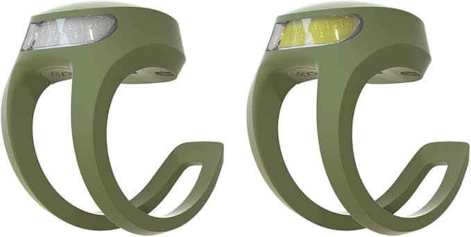 Knog Frog Bike Headlight and Tail Light Set - USB-C Rechargeable Bicycle Light with 40 Lumen Front & 20 Lumen Rear Output, 9 Modes, Flexible Mount, IP65 Water Resistant Bike Light