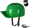 Vintage Open Face Motorcycle Helmet Retro Baseball Cap Half Helmets Men Women for Cruiser Street Scooter Moped Cap Jet with Mask Glasses - DOT Certified