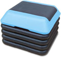 16" x 16" Height-Adjustable Step Aerobics Platform Fitness Equipment Stepper Trainer Exercise Step Platform with 4 Riser