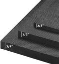 American Floor Mats - Heavy Duty Stall Tiles - Stable/Horse Tiles - Thick, Durable Rubber Flooring Solid Black 10' x 16' Set 3/8" Thick (40 Tiles Total)