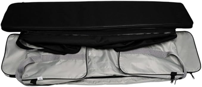 Inflatable Boat Bench Seat Cushion And Detachable Seat Bag, Bench Seat Cover 420D Oxford Seat Storage Bag For Kayak Inflatable Boat(Black 95cm)