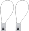 3 Digit Cable Combination Lock 12 inches Cable for School Gym Locker,Filing Cabinets,Helmet,Toolbox,Luggage Suitcase,knapsack,Grey 2Pack
