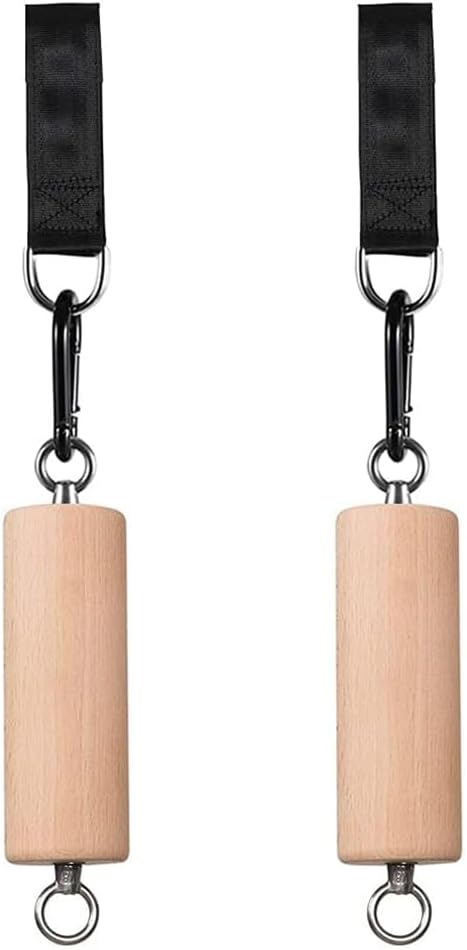Wooden Pull Up Climbing Hold Grips，Rock Climbing Holds Training Set， Arm Strength Trainer， Pull Up Grip Strength Straps for Home ，Gym， Rock Climbing， Fitness， Rehabilitation