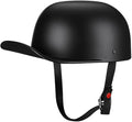 Vintage Open Face Motorcycle Helmet Retro Baseball Cap Half Helmets Women Men for Scooter Moped Cap Street Cruiser Jet - DOT Certified
