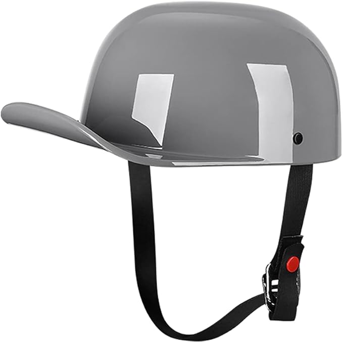 Vintage Open Face Motorcycle Helmet Retro Baseball Cap Half Helmets Men Women for Cruiser Street Scooter Moped Cap Jet with Mask Glasses - DOT Certified