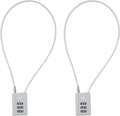 3 Digit Cable Combination Lock 16 inches Cable for School Gym Locker,Filing Cabinets,Helmet,Toolbox,Luggage Suitcase,knapsack,Grey 2Pack