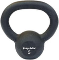 Body-Solid Matte Black Powder Coat Kettlebell with Kettle Grip Handle, Perfect Kettlebells for Weight Training and Core Workout Exercise Equipment