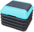 16" x 16" Height-Adjustable Step Aerobics Platform Fitness Equipment Stepper Trainer Exercise Step Platform with 4 Riser