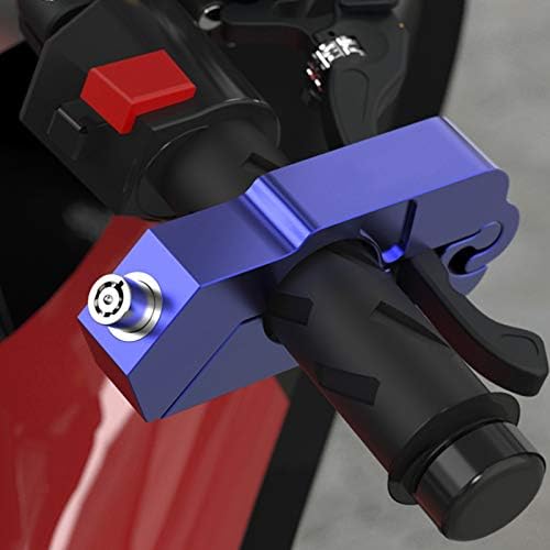 BAIONE Motorcycle Grip Lock Handlebar Throttle Security Lock Anti-Theft Scooters fit for ATV Motorcycles Dirt Street Bike (Red)