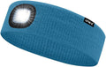 ATNKE 4 LED Lighted Sport Sweatband,USB Rechargeable Running Head Band Lamp High Stretch Wicking Gifts for Men and Women
