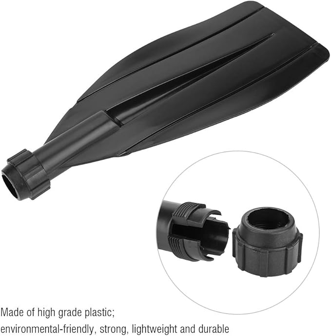 Qiilu Kayak Paddle Replacement Blade, 1 Pair Kayak Canoe Paddle Blade Leaf Oar Replacement Accessories Black