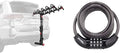 Allen Sports Premier Locking Quick Release 5-Bike Carrier for 2 in. Hitch, QR555 & Master Lock Bike Lock Cable, Set Your Own Combination Bicycle Lock, Black