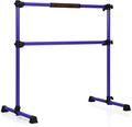 GYMAX Portable Ballet Barre, 4 Feet Folding Height Adjustable Ballet Bar with Anti-Skip Pad, Heavy Duty Freestanding Stable Stretch Bar for Home Kids Teenager Adults