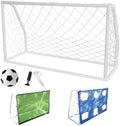Soccer Goal Target 3 in 1 Trainer Practice Net – Goal Post Cage & A Rebounder Net & Target Holes Net for Kicking Accuracy – Ball & Pump Included, Great for Outdoor Sports Activity