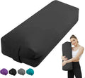 Rectangular Yoga Bolster Pillow, Meditation Pillow for Yin & Restorative Yoga, Filled with Wasted Sponge