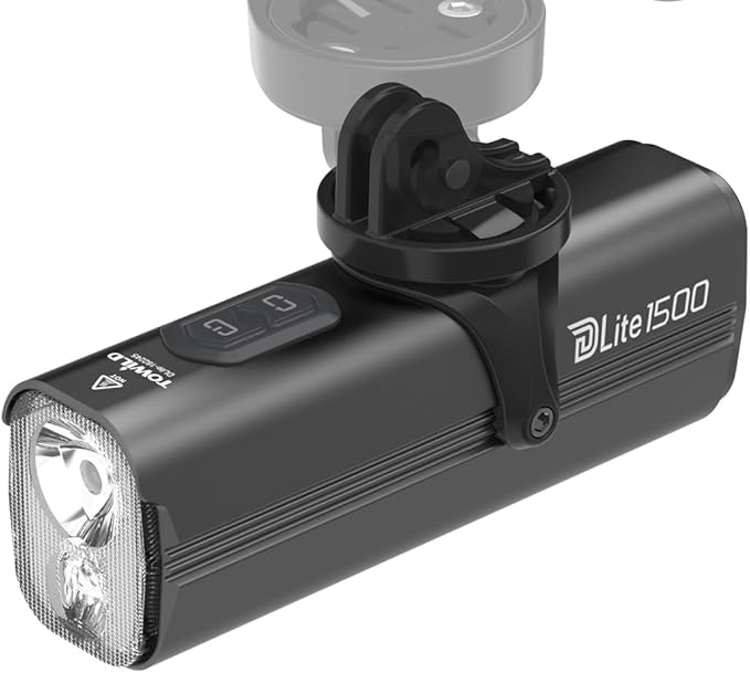 TOWILD DLite1800 Bike Lights for Night Riding 1800LM Dual Light Source System,Super Bright Front Bicycle Light Waterproof Bike Headlight for Mountain,Road,Commuter Cycling -Fits All Bikes