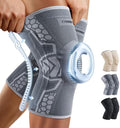 CAMBIVO 2 Pack Knee Brace for Men and Women, Knee Sleeves for Men with Patella Gel Pad and Side Stabilizers, Knee Compression Sleeves for Knee Pain Relief, Running, Workout, Daily Use