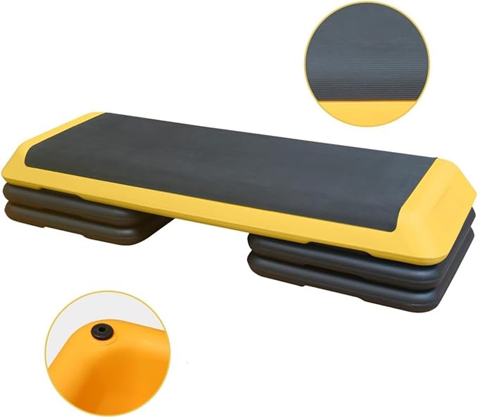 Modern Design Adjustable Aerobic Step Workout Step with 4 Risers Fitness & Exercise Platform Trainer for Home Gym