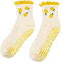Crew Half Calf Grip Socks, Cutest Fruits Pilates Socks, Ruffle socks, Non-Slip, Barre Yoga Fitness