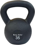 Body-Solid Matte Black Powder Coat Kettlebell with Kettle Grip Handle, Perfect Kettlebells for Weight Training and Core Workout Exercise Equipment