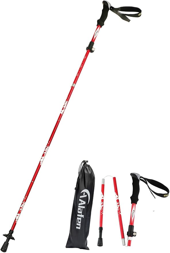 Aluminum Collapsible Ultralight Travel Trekking Hiking Pole for Men and Women