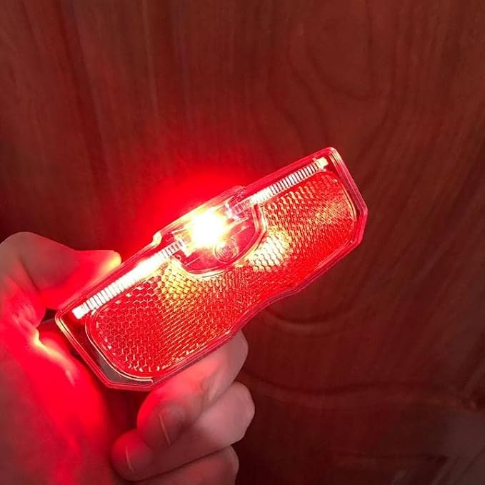 Bike Cycling Bicycle Rear Reflector Tail Light for Luggage Rack NO Battery Aluminum Alloy Reflective Taillight