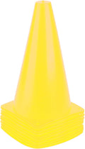 9 Inch Plastic Training Traffic Cones, Sport Cones, Agility Field Marker Cones for Soccer Basketball Football Drills Training, Outdoor Activity or Events - (Set of 10, 12, 15 or 24, 4 Colors)
