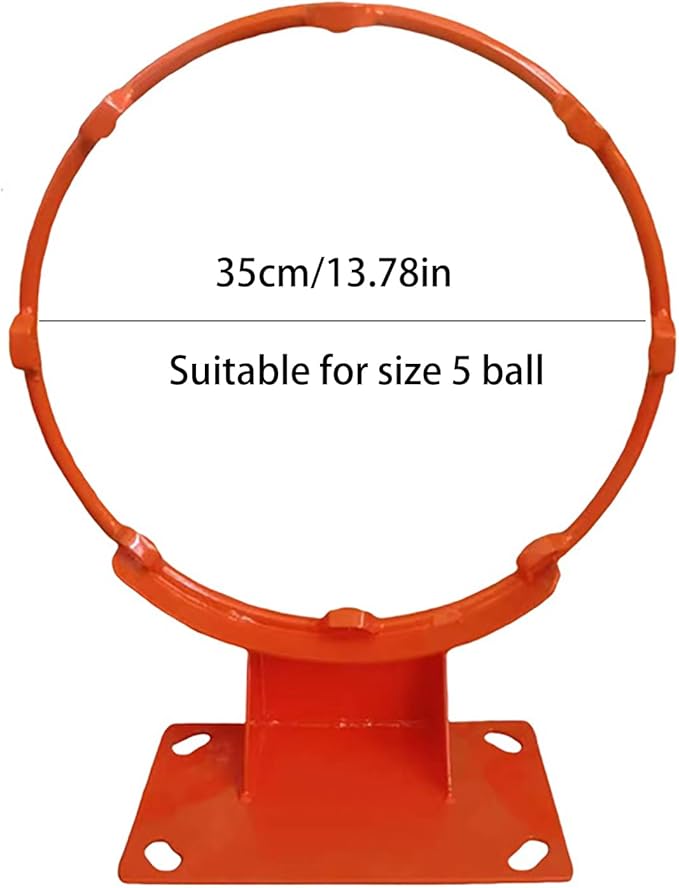 Heavy Duty Medium Size Basketball Hoop Goal Wall Mounted Basketball Rim, Ideal for Teens, Home Decoration & Office Fun, Diameter 35centimeter/13.8inch