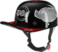 Vintage Retro Open Face Motorcycle Helmet Baseball Cap Half Helmets Men Women for Moped Cap Jet Scooter Street Cruiser - DOT Certified