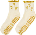 Crew Half Calf Grip Socks, Cutest Fruits Pilates Socks, Ruffle socks, Non-Slip, Barre Yoga Fitness