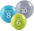 CAPHAUS Soft Weighted Exercise Ball, Weighted Toning Ball, Soft Medicine Balls for Exercise, Yoga, Pilates & Physical Therapy, 6, 8, 10 LB, Option Available in Single, Pair & Set with Rack