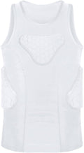 Youth Padded Compression Shirt Rib Protector for Football Protective Gear Baseball Padded Shirt Kid Child Boys