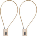 3 Digit Cable Combination Lock 16 inches Cable for School Gym Locker,Filing Cabinets,Helmet,Toolbox,Luggage Suitcase,knapsack,Gold 2Pack
