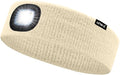 ATNKE 4 LED Lighted Sport Sweatband,USB Rechargeable Running Head Band Lamp High Stretch Wicking Gifts for Men and Women