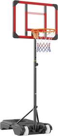 VEVOR Basketball Hoop/Rim, Adjustable Height Portable Backboard Court, Basketball Goal, Mobile Stand with Wheels Weighted Base, Youth&Adults, Outdoor/Indoor
