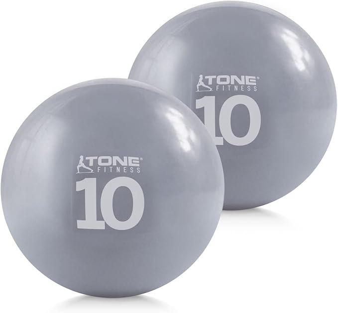 CAPHAUS Soft Weighted Exercise Ball, Weighted Toning Ball, Soft Medicine Balls for Exercise, Yoga, Pilates & Physical Therapy, 6, 8, 10 LB, Option Available in Single, Pair & Set with Rack