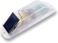Aolyty Solar Strobe Warning Light Sensitive LED Warning Lamp Super Bright Waterproof Light Control Flashing Beacon Barricade Construction Safety Road Signs Flash Traffic Lights (White)