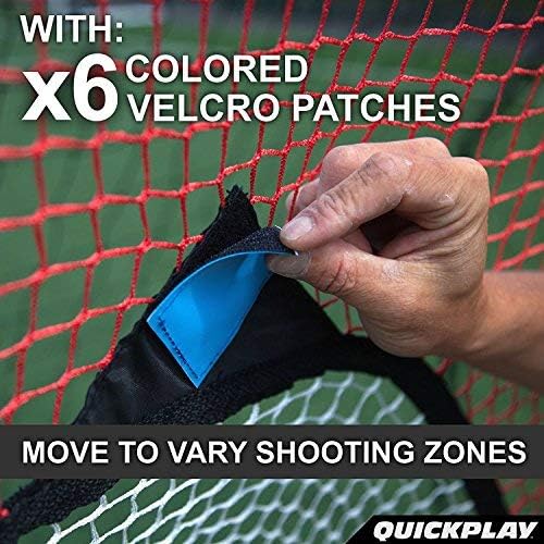 QuickPlay PRO Soccer Target Nets with 7 Scoring Zones – Practice Shooting & Goal Shots | Available in 4 Sizes | Portable Training Equipment | Soccer Frame Not Included