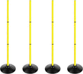 TNZMART 3.9FT Detachable Speed Agility Poles Agility Training Poles Set Adjustiable Height Soccer Poles with Rubber Base