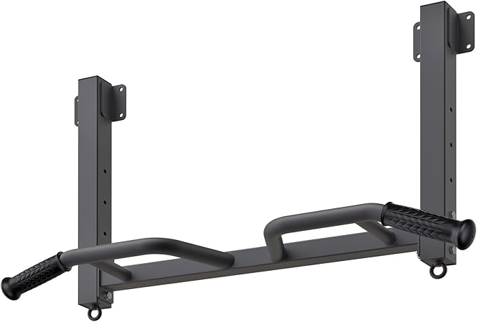Kipika 32" Ceiling Mounted Pull Up Bar - Heavy Duty, Highly Adjustable, Multifunctional Chin Up Bar - Home Gym System with Punching Bag Hanger and Resistance Bands Training