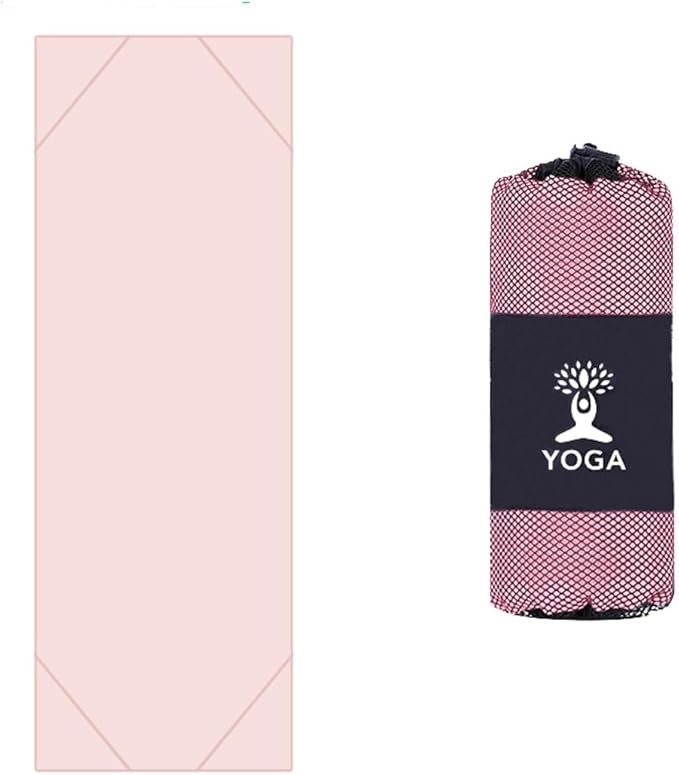 Non-Slip Yoga Towel - Superfiber Yoga Towel, hot Yoga Towel, Moisture Absorption, Sweat Absorption, for in Yoga, Pilates, hot Yoga Easy Travel. Size 25.5"x73" (1Pcs), M Colour