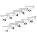 PATIKIL 7x6mm Kayak Paddle Snaps, 10 Pack Tent Pole Clips Steel V Shaped Single Pin Push Button Spring Clips Lock Tube Pole Clips for Camping Awning
