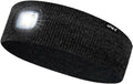 ATNKE 4 LED Lighted Sport Sweatband,USB Rechargeable Running Head Band Lamp High Stretch Wicking Gifts for Men and Women